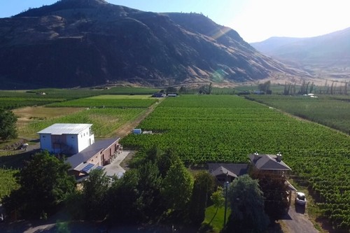 Orofino Vineyards aerial winery view